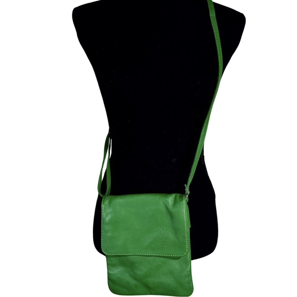 💚Vintage Vera Pelle Leather Cross Body Bag (Made in Italy)
